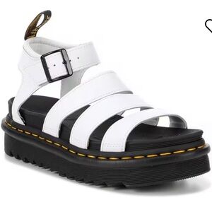 DR MARTENS WOMENS WHITE BLAIRE PLATFORM SANDALS SIZE 11